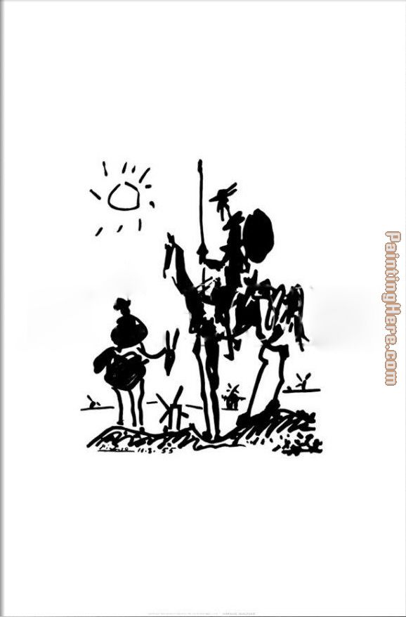 Don Quixote painting - Pablo Picasso Don Quixote art painting